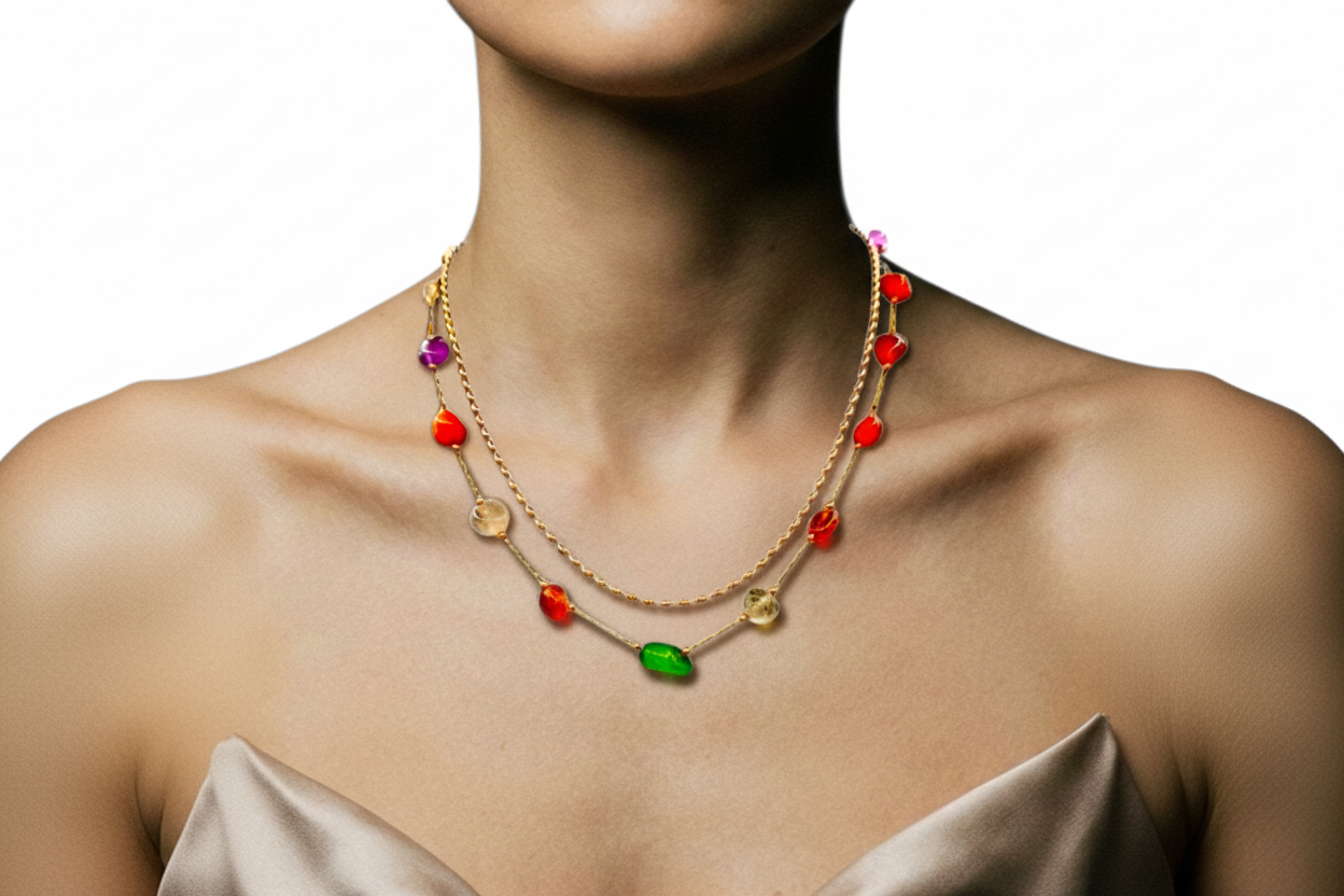 Collar de Cuarzos Multicolor