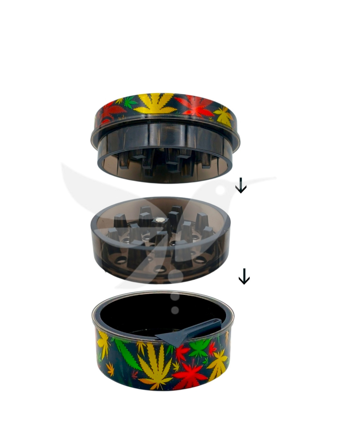 Grinder-420 Rasta Pattern