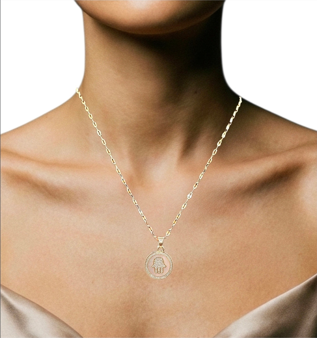 Collar Manita de Fátima en Nácar