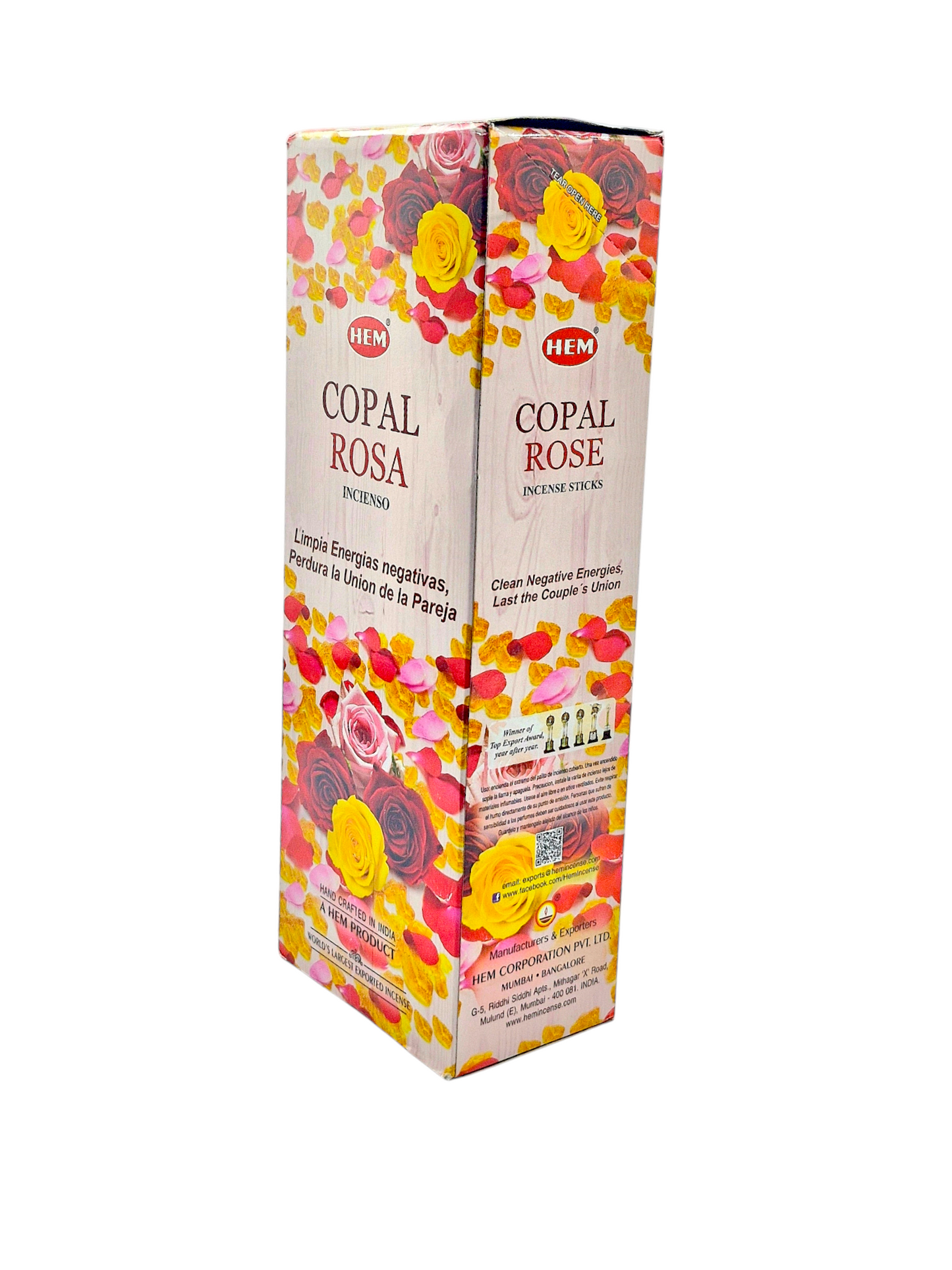 HEM - Incienso Hexagonal - Copal Rosa