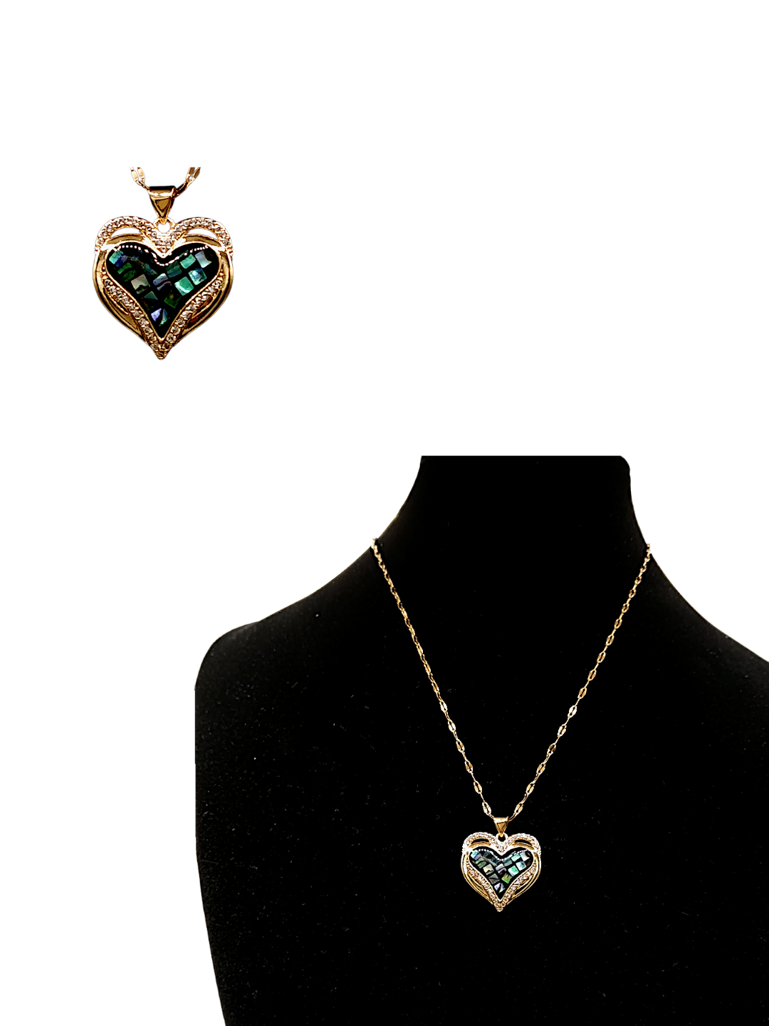 Collar de Corazón Irisdiscente