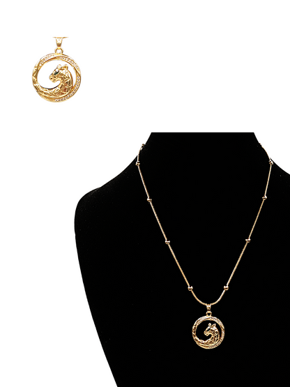 Collar Medallón Jaguar en Círculo