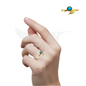Anillo dorado con tonos turquesa