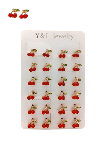 Aretes Forma de Cereza