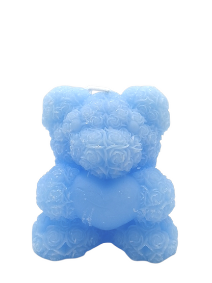 Vela Osito de Rosas con Corazón