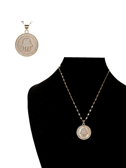 Collar Manita de Fátima en Nácar