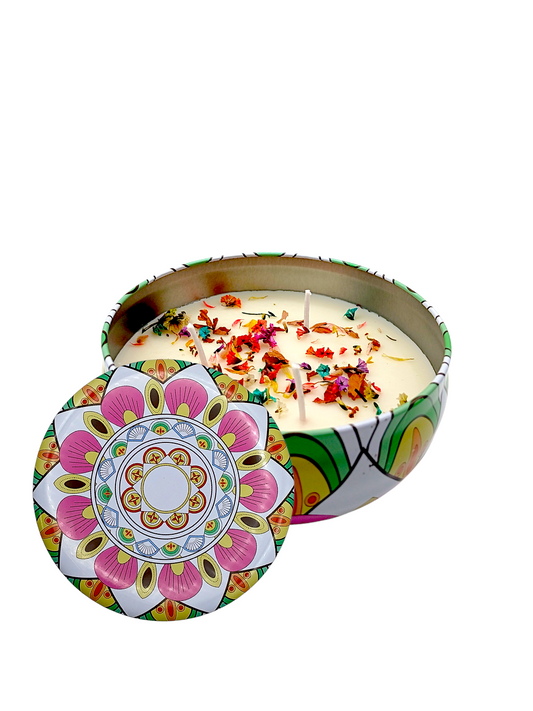 Vela Aromática en Lata Mandálica