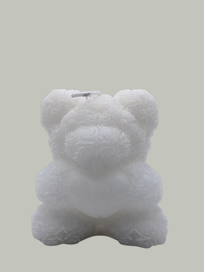 Vela Osito de Rosas con Corazón