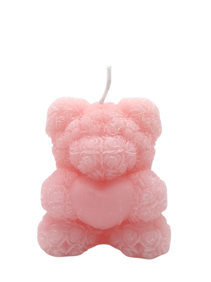 Vela Osito de Rosas con Corazón