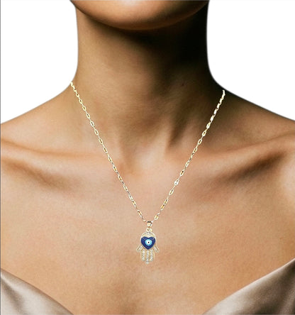 Collar Mano de Fátima Corazón