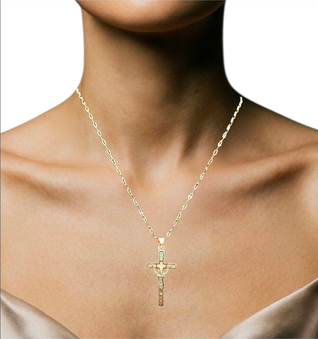 Collar de Crucifijo de Nácar