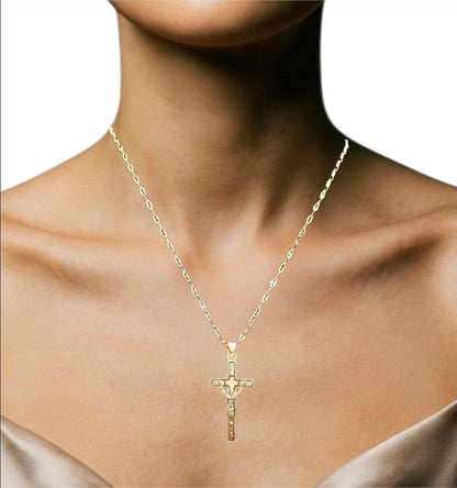 Collar de Crucifijo de Nácar