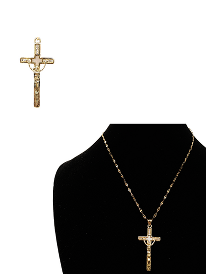 Collar de Crucifijo de Nácar